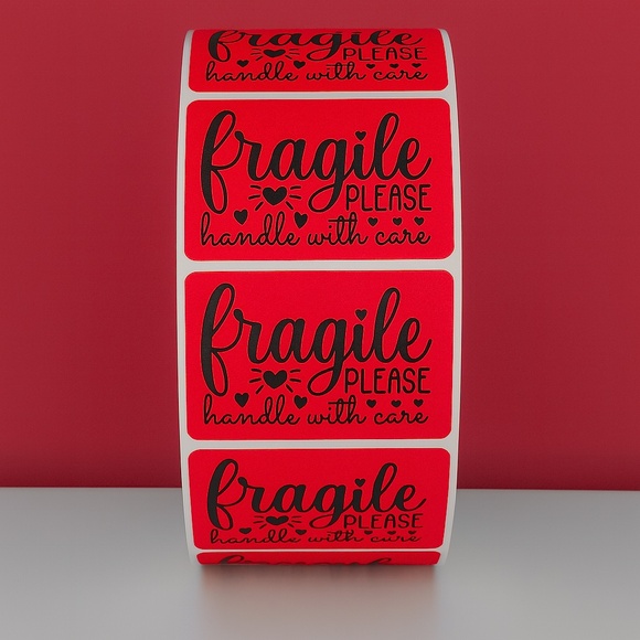Fragile Handle With Care Stickers Shipping Labels for Packages, Mailing,Packing - Picture 7 of 11